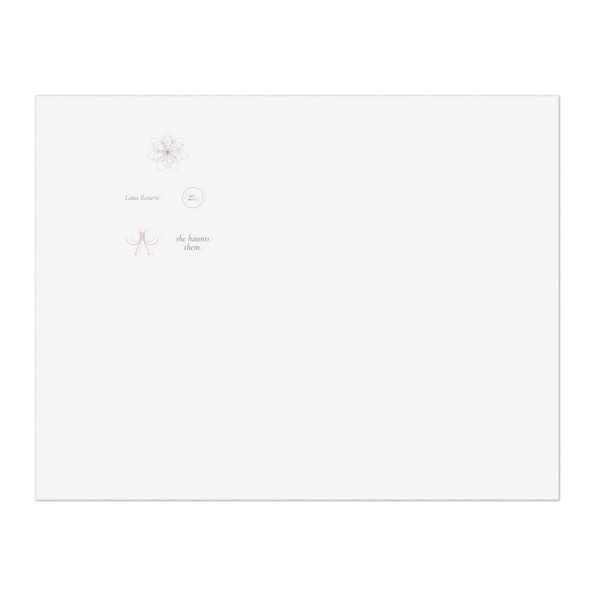 Lana Reverie Sticker Sheet | Dark Coquette Gothic Aesthetic Vinyl Stickers (5-Pack)