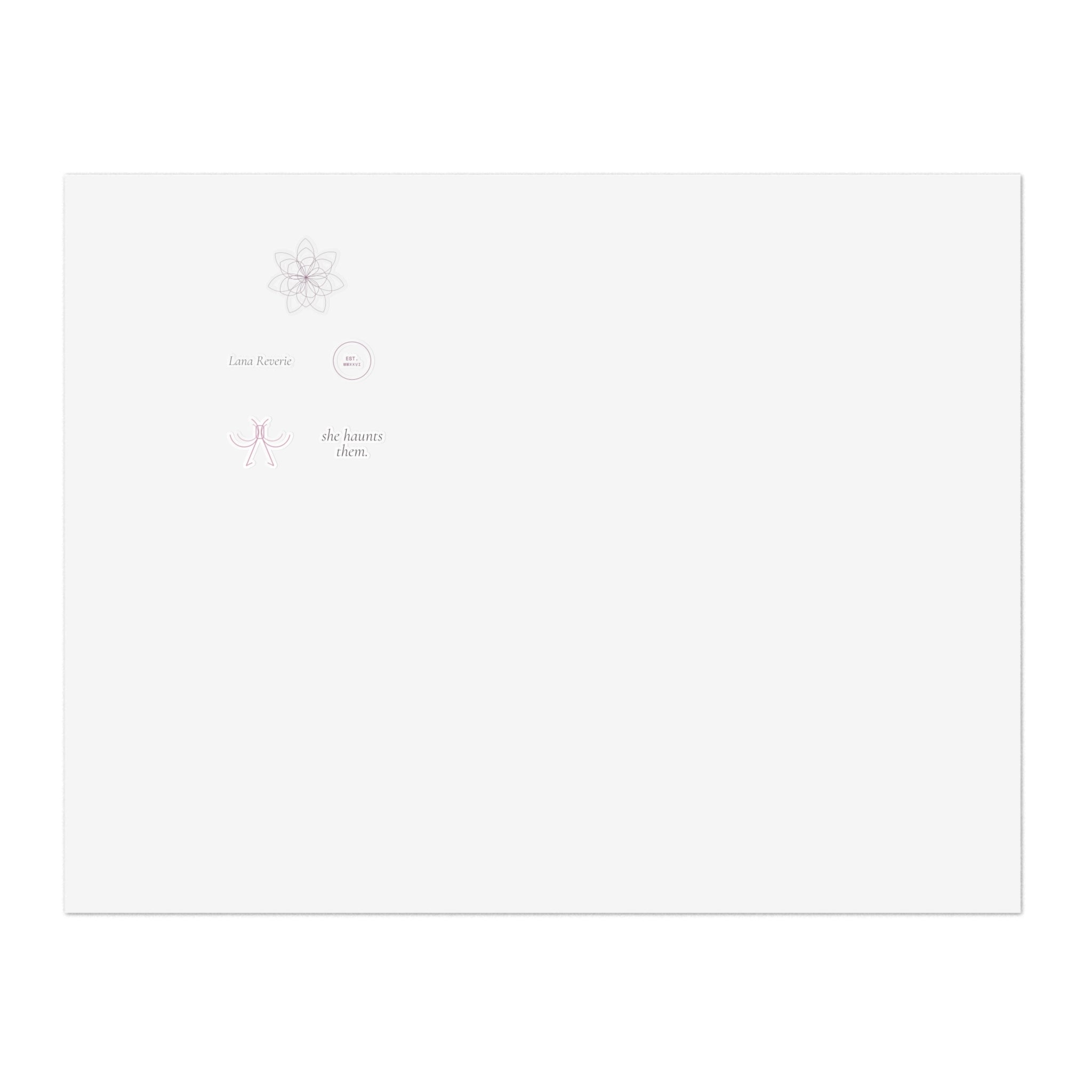 Lana Reverie Sticker Sheet | Dark Coquette Gothic Aesthetic Vinyl Stickers (5-Pack)