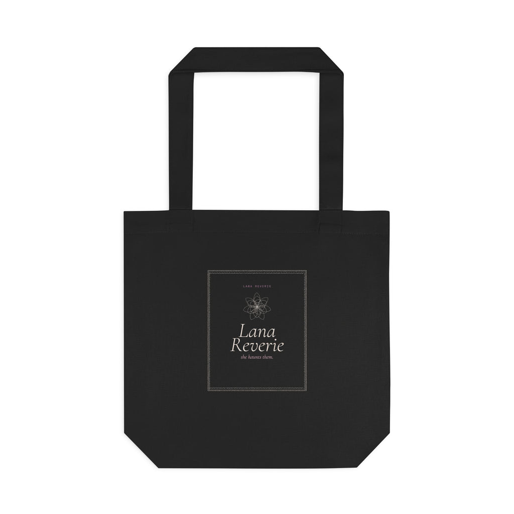 Velvet Bow Tote | Black Canvas Dark Coquette Gothic Aesthetic Bag — Lana Reverie