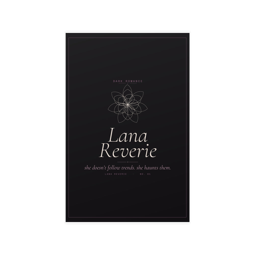 Dark Floral Wall Print | Gothic Dark Coquette Botanical Poster — Lana Reverie