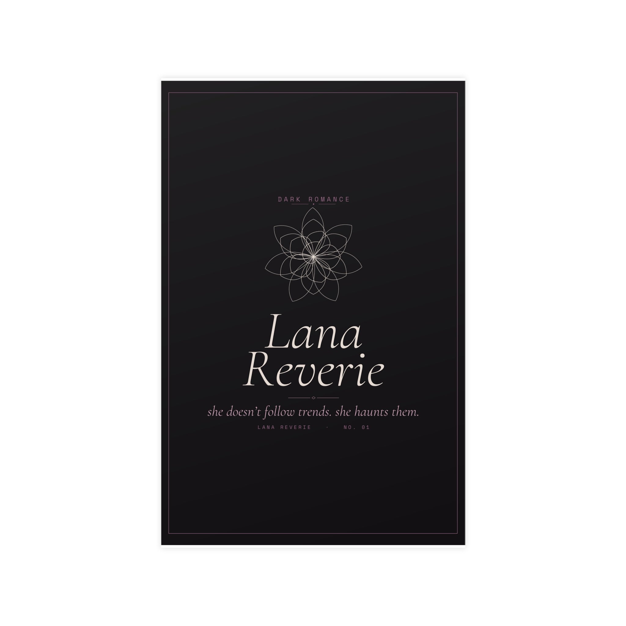 Dark Floral Wall Print | Gothic Dark Coquette Botanical Poster — Lana Reverie
